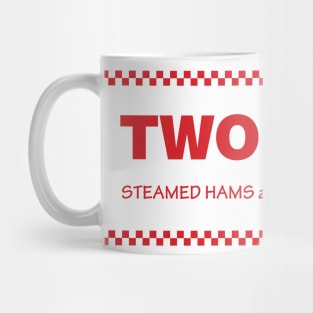 Two Guys Steamed hams and Aurora Borealis Mug